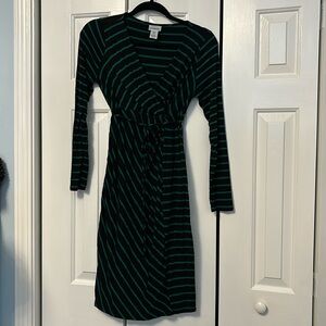Motherhood long sleeve maternity dress midi length Small